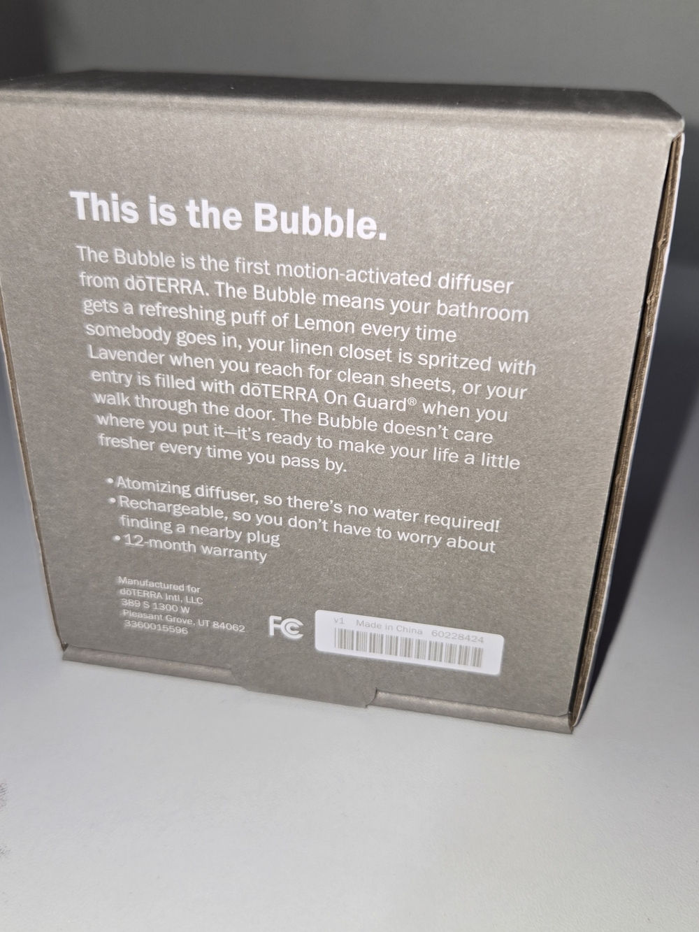doTERRA The Bubble Motion-Activated Diffuser - Gray